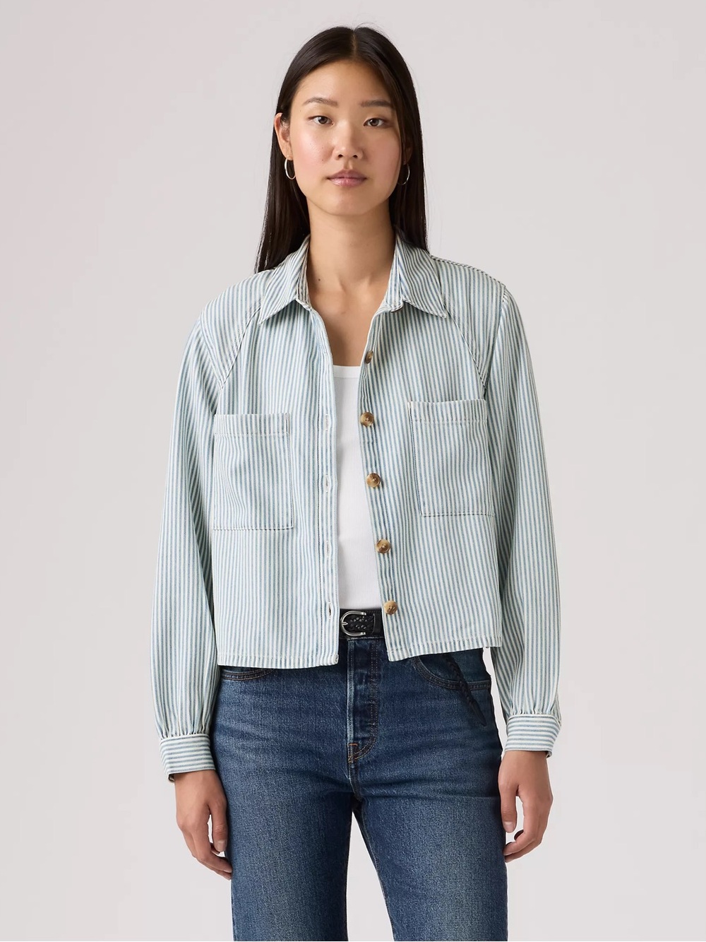 Levi’s Women’s Tini Utility Shirt - Hadley Stripe S